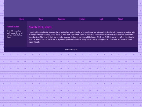 Diary/March 2026/March_31st_2026 screenshot