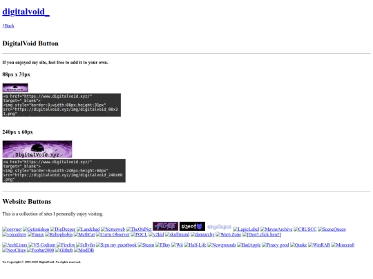 links/buttons screenshot