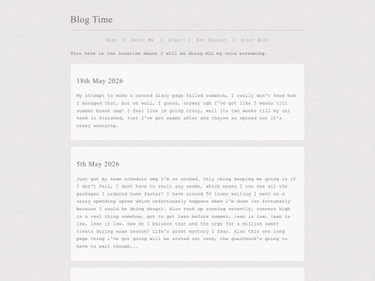 diary screenshot