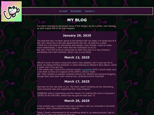 blog screenshot