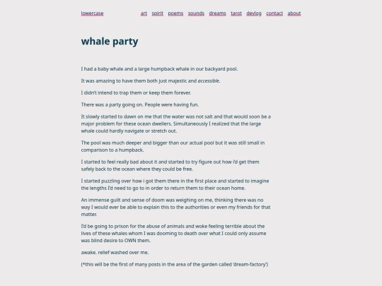 dreams/whale-party screenshot