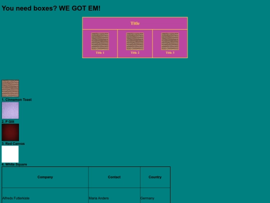 samples/templates/boxes screenshot