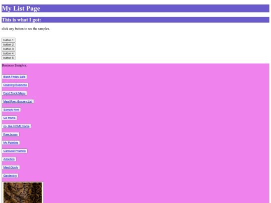 samples/templates/lists screenshot