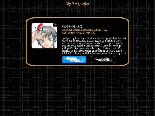 Página/projects screenshot