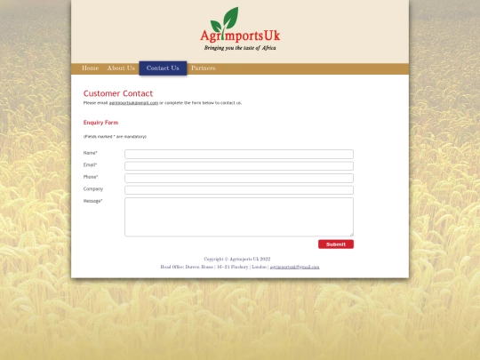 website/contact screenshot