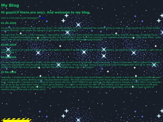 Blog screenshot