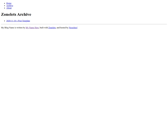 blog/archive screenshot