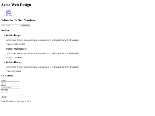 CSS/services screenshot