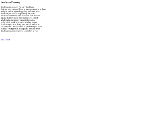 POEMS/dead_trees_sorry screenshot
