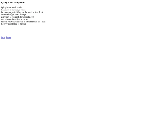 POEMS/flying is not dangerous screenshot
