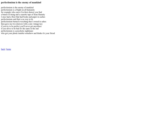 POEMS/perfectionism is the enemy screenshot