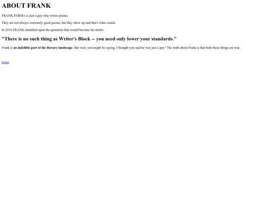 PROSE/ABOUT_FRANK screenshot