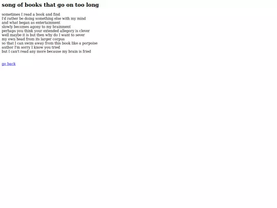 poems/long books screenshot