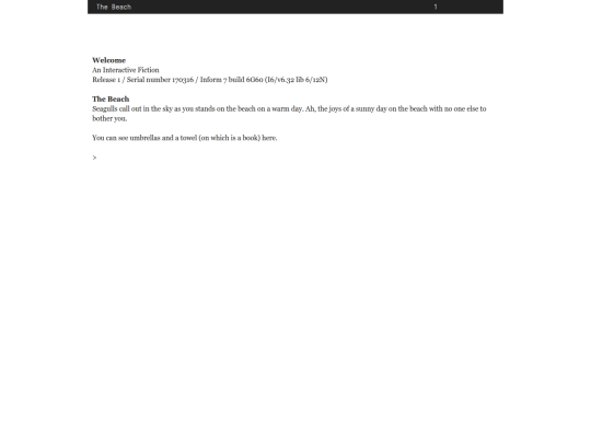 creations/games/inform7/A_Nap_on_the_Beach_final_playfic.z8 screenshot