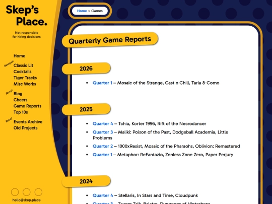 games screenshot