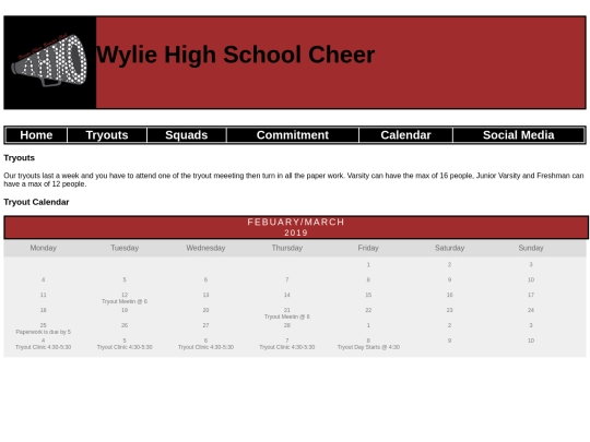 tryouts screenshot