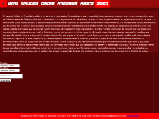 contacto screenshot