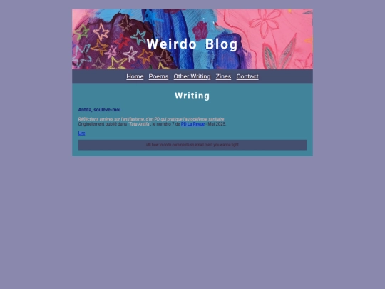 writing screenshot