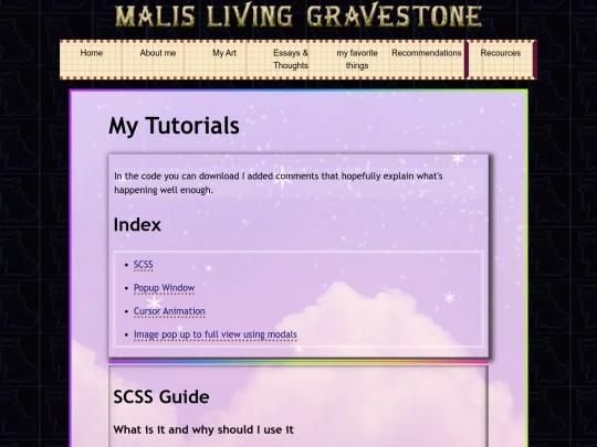 recources/tutorials/tutorials screenshot