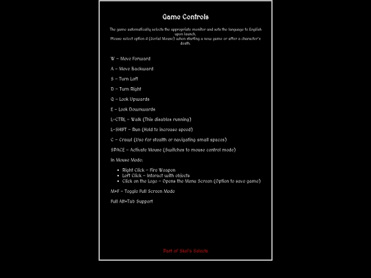 the_crypt/skels_selects/castleremaster/controls screenshot