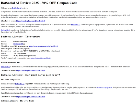 BotSocialAIReview screenshot