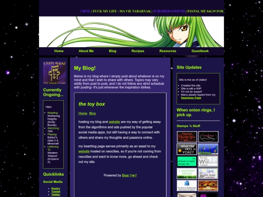 blog screenshot