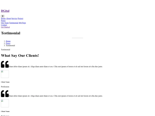 Testemonial screenshot