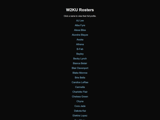 roster screenshot