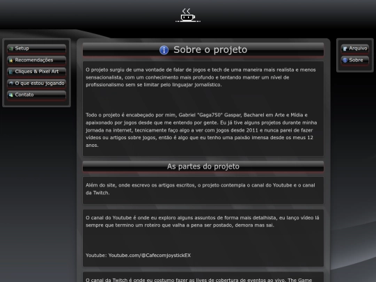 Sidebar/sobre screenshot