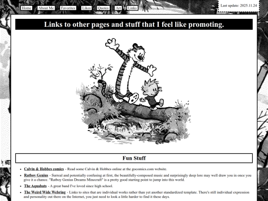 links screenshot