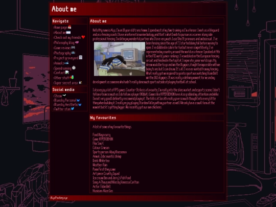 aboutme screenshot