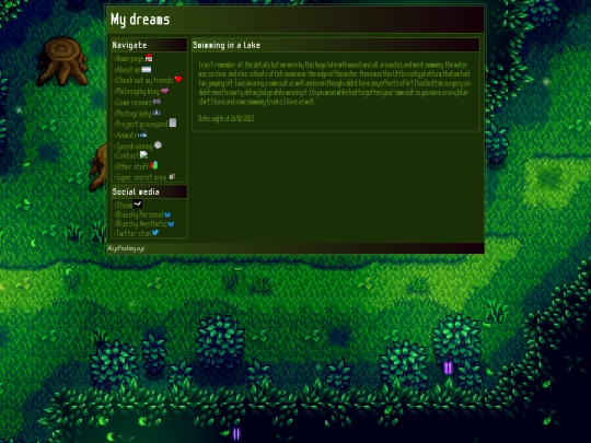 corinna/dreams/mine/swimminginalake screenshot