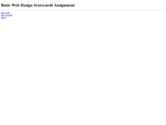 Michael Master Scorecard/scorecardsassignment screenshot