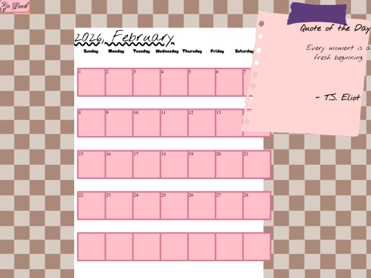 calendarpage2026February screenshot