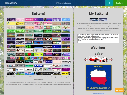 links/buttons screenshot