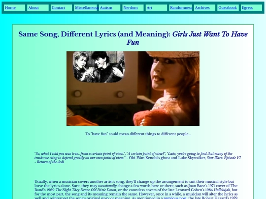 Same_Song_Different_Lyrics-Girls_Just_Want_To_Have_Fun screenshot