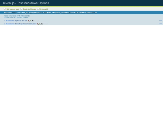 test/test-markdown-options screenshot