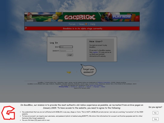 goodblos/login screenshot