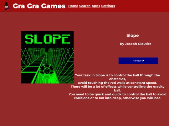 science/games/slope screenshot