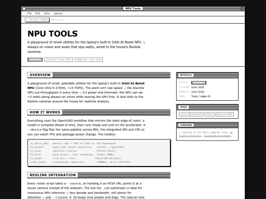 projects/details/npu-tools screenshot