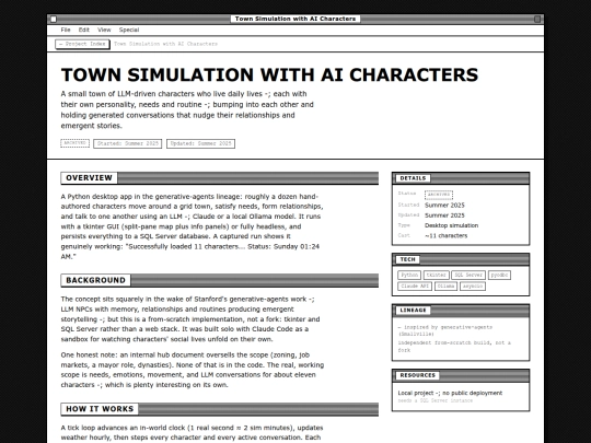 projects/details/town-simulation screenshot
