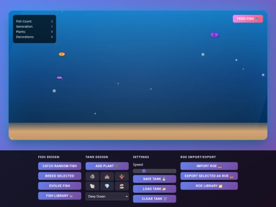 projects/fish/original/elfish-simulator screenshot