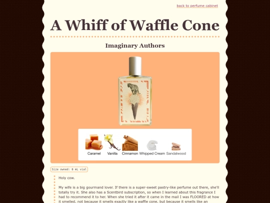 perfume/wafflecone screenshot