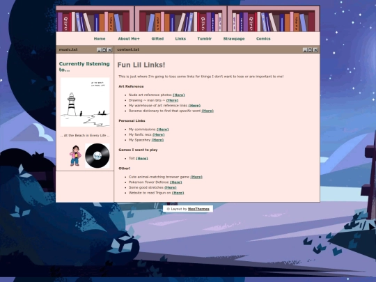 links screenshot