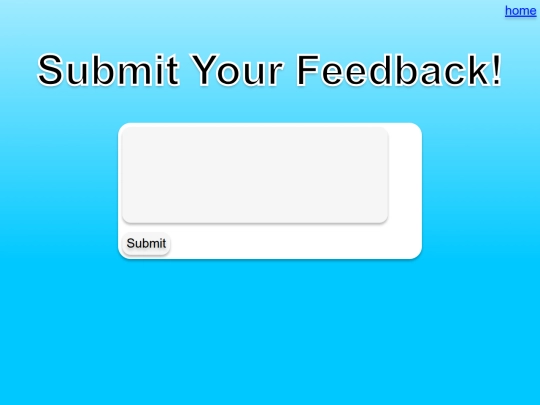 feedback screenshot