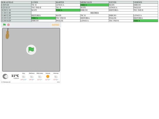 horario CSS screenshot