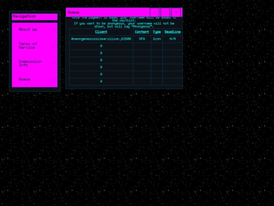 queue screenshot