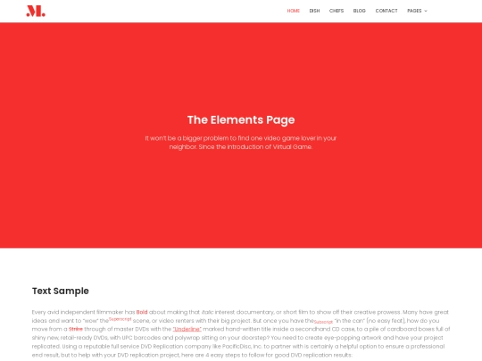 Comida/elements screenshot