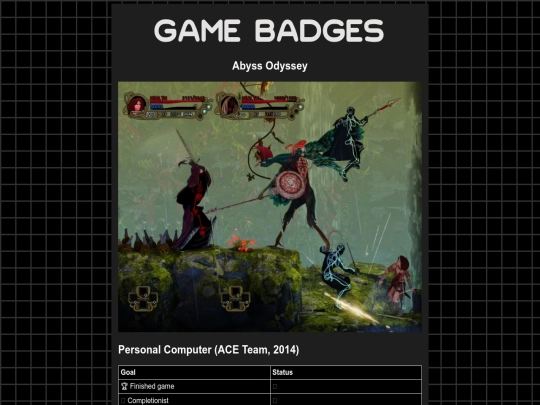 gamebadges/abyssodyssey screenshot