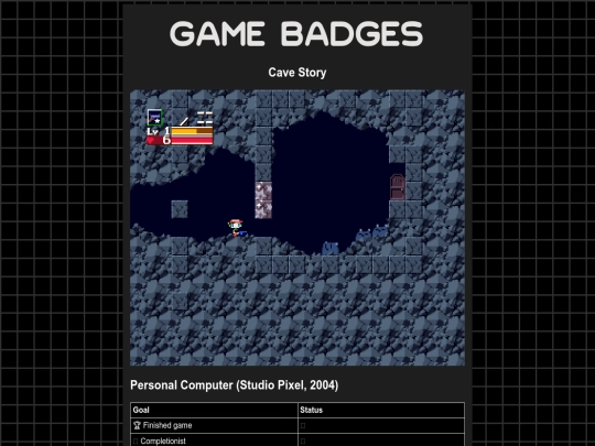 gamebadges/cavestory screenshot